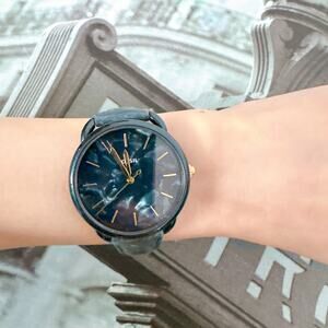 Fossil ES4423 Tailor Green Dial Leather Strap Women's WatchQ2092